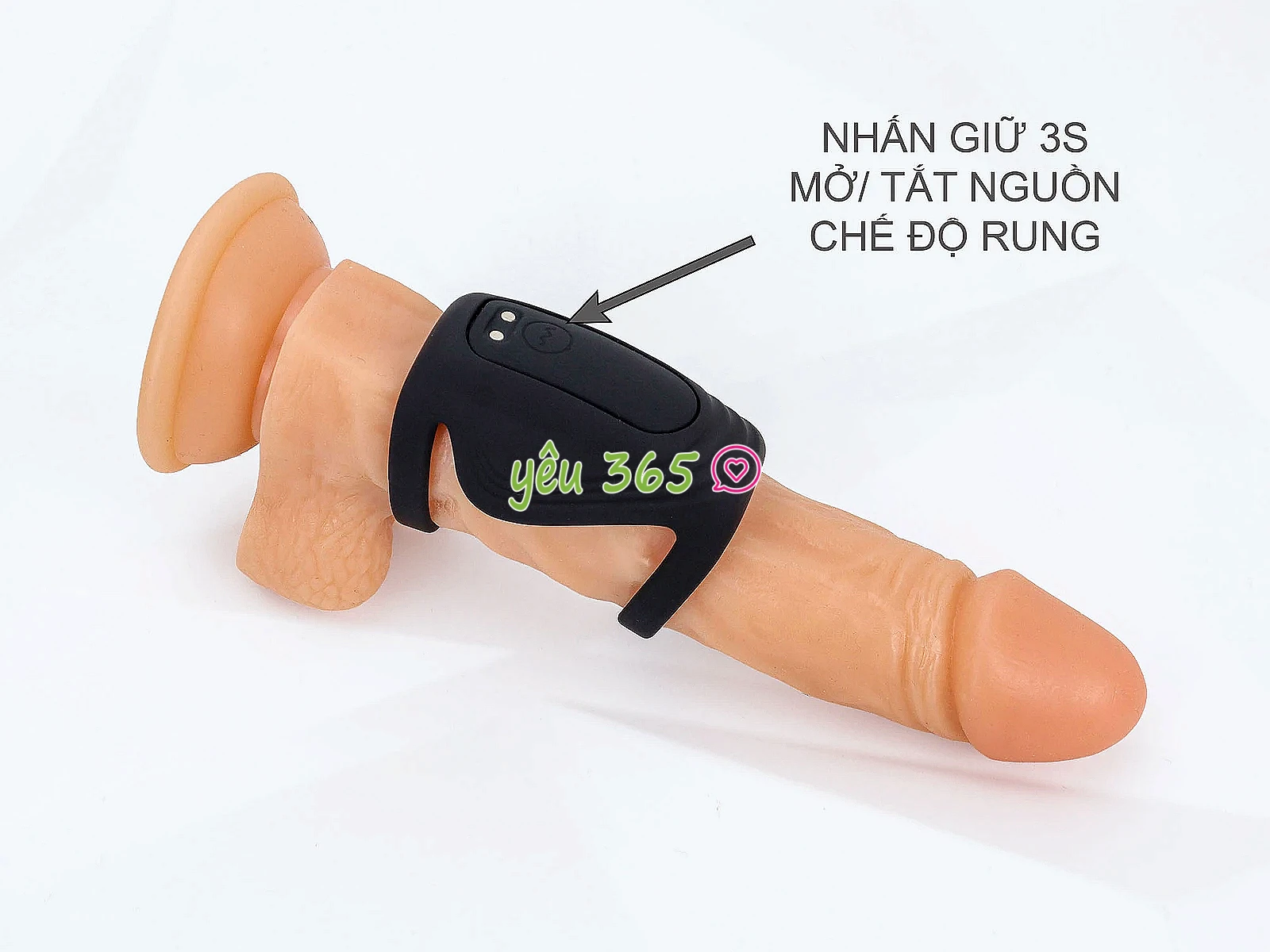 Vòng đeo dương vật Bicyclic Ring kèm điều khiển từ xa (không kèm dương vật giả)