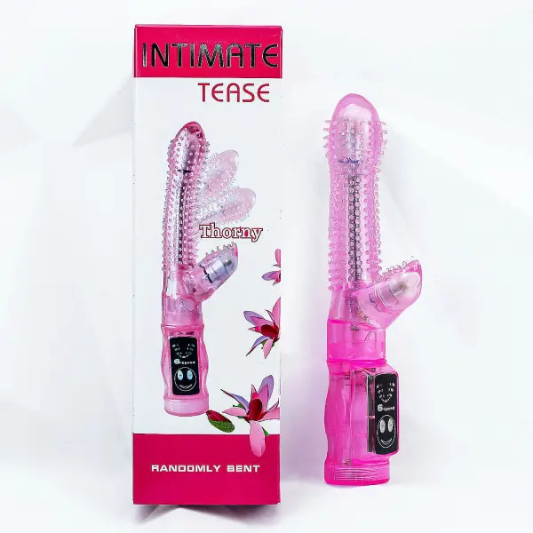Dương vật giả rung Tease có nhánh kèm gai ma sát kích thích
