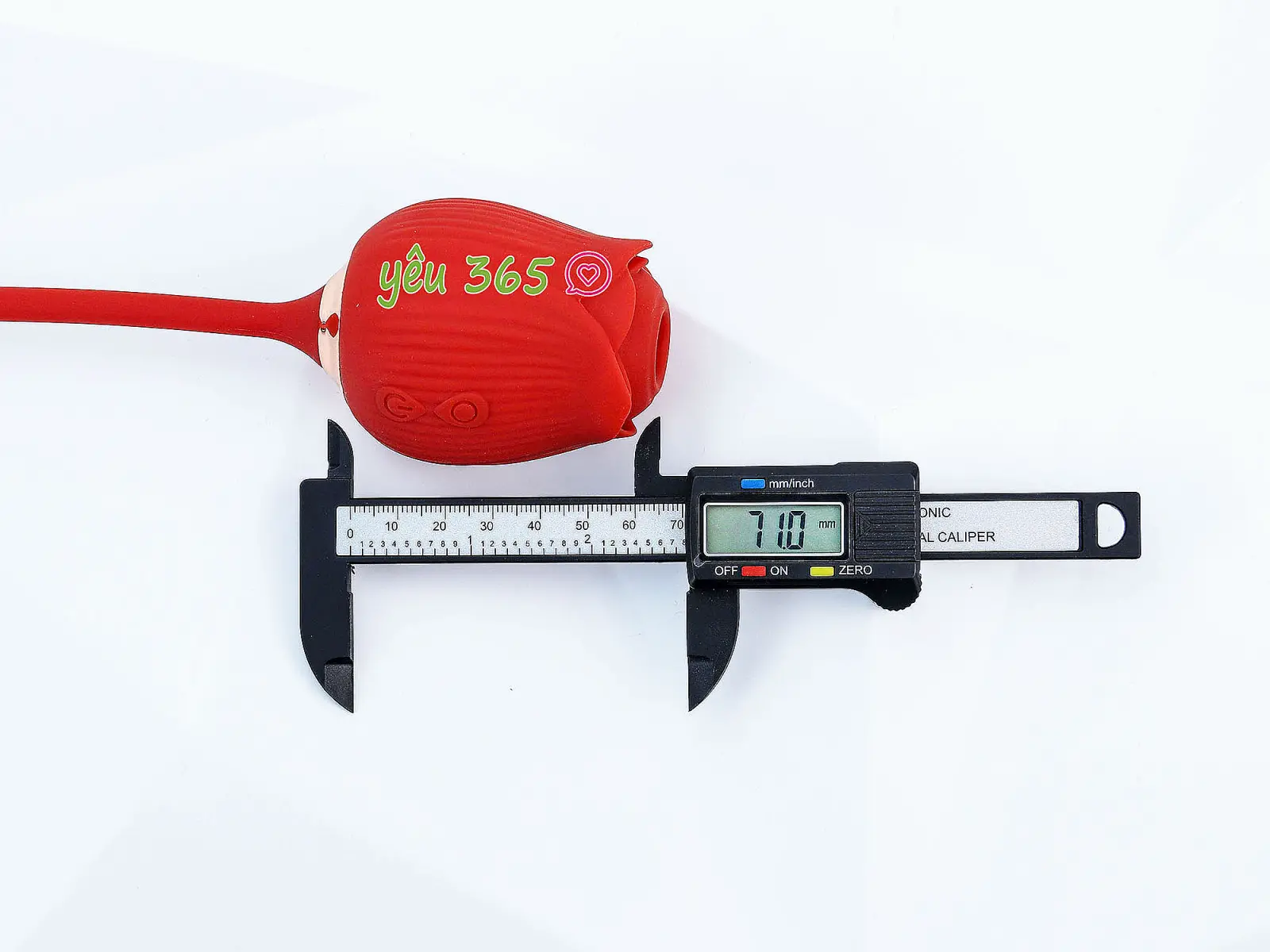 Trứng rung hoa hồng hai đầu lưỡi đánh và trứng rung thụt pin sạc