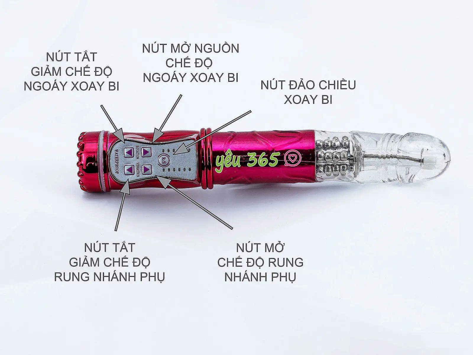 Dương vật giả đa năng Loveaider rung - ngoáy - xoay bi nhiều chế độ