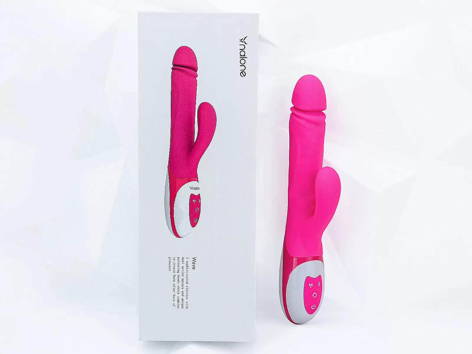 Dương vật giả Nalone Wave cao cấp rung thụt bi xoay làm ấm