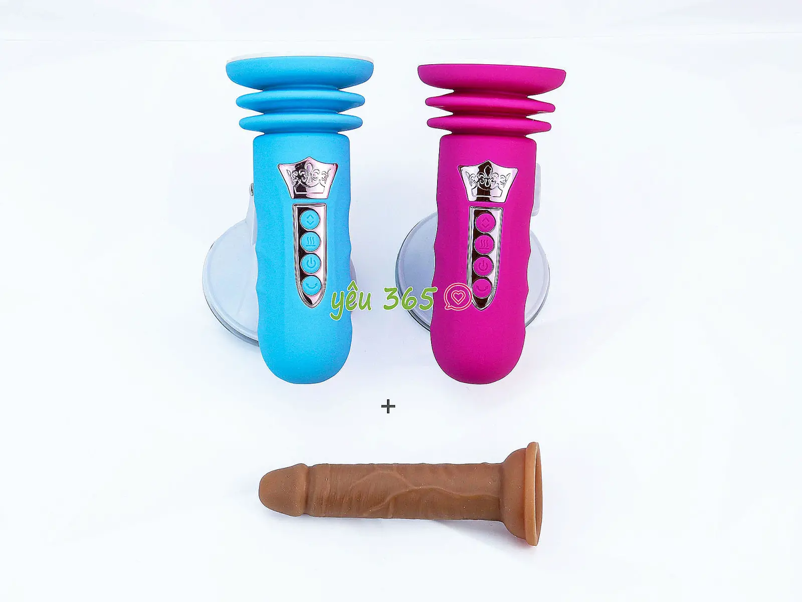 Đế gắn dương vật có đế rung thụt pin sạc (không bao gồm dương vật giả)