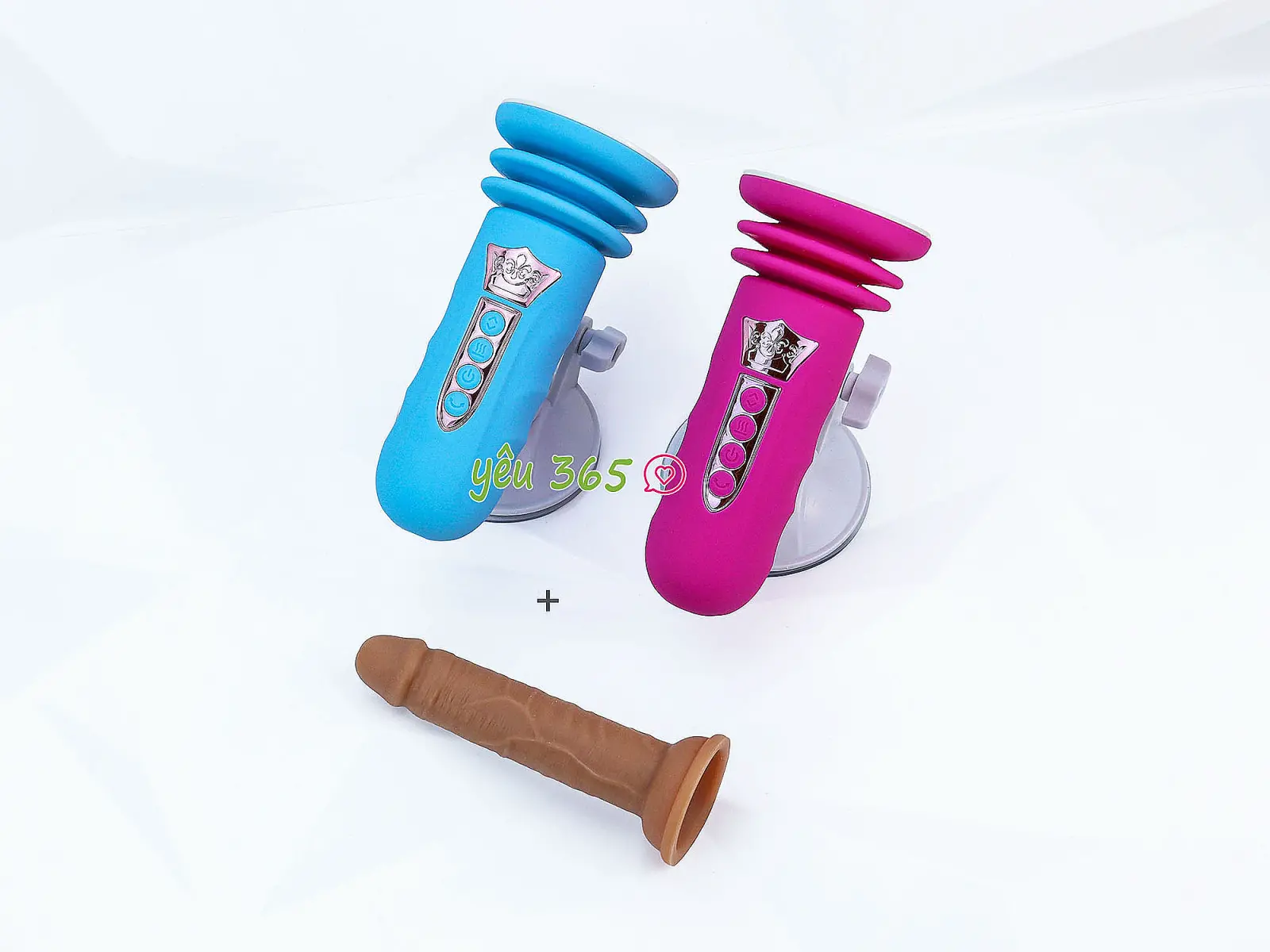 Đế gắn dương vật có đế rung thụt pin sạc (không bao gồm dương vật giả)