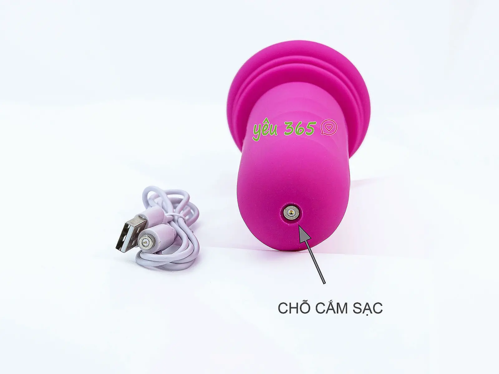 Đế gắn dương vật có đế rung thụt pin sạc (không bao gồm dương vật giả)