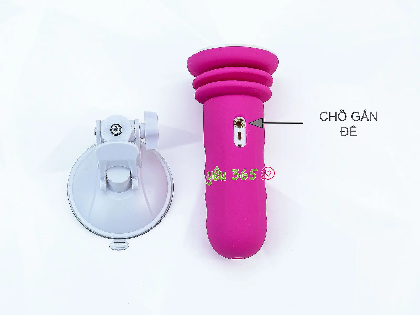 Đế gắn dương vật có đế rung thụt pin sạc (không bao gồm dương vật giả)