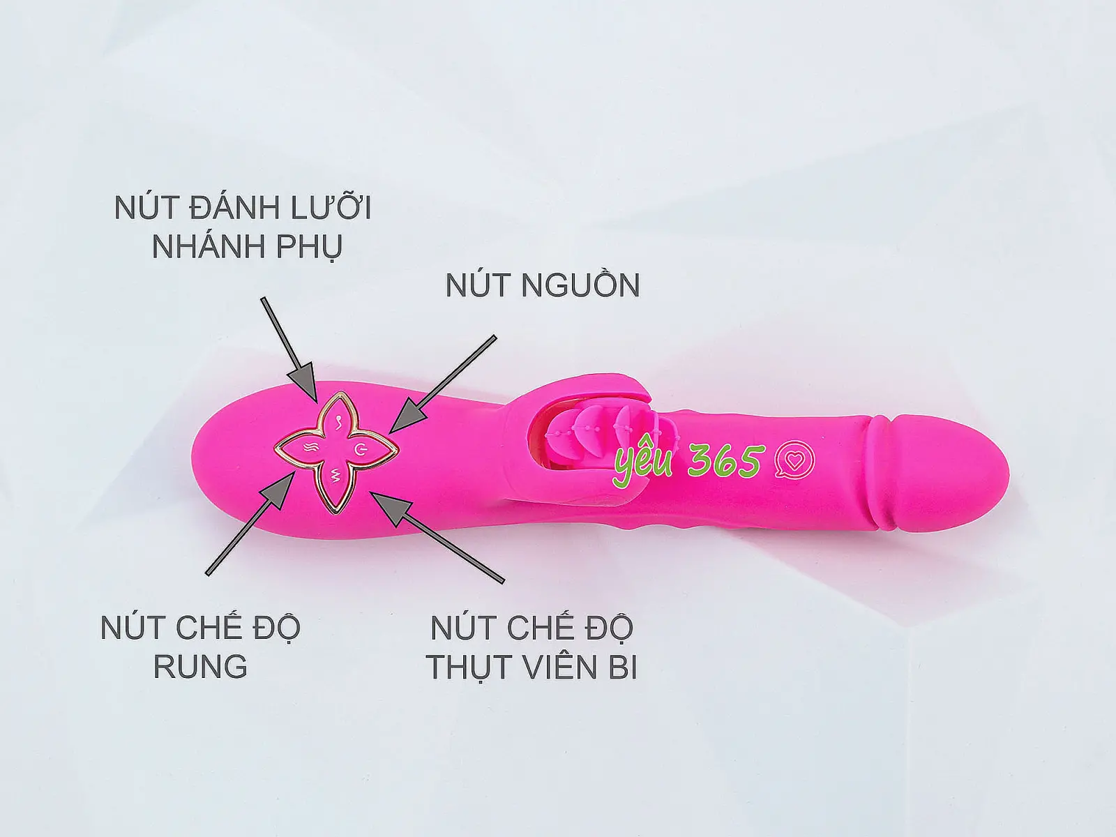 Dương vật giả lưỡi cao cấp Esther bi xoay Rung - Thụt