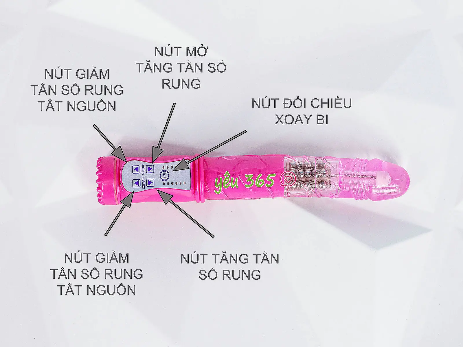 Dương vật giả silicon rung xoay ngoáy viên bi giá rẻ