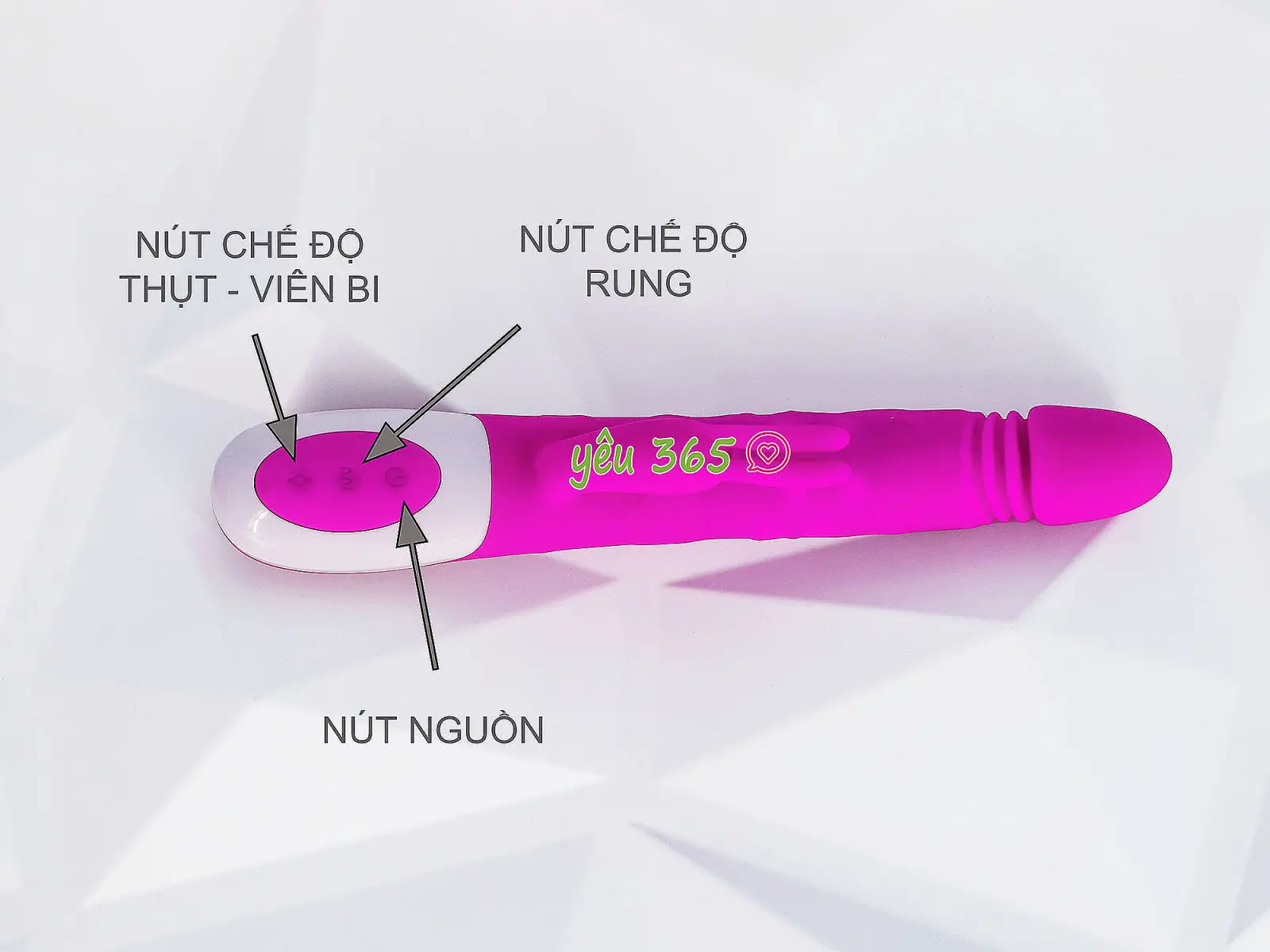 Dương vật giả rung thụt Prettylove Adrian pin sạc
