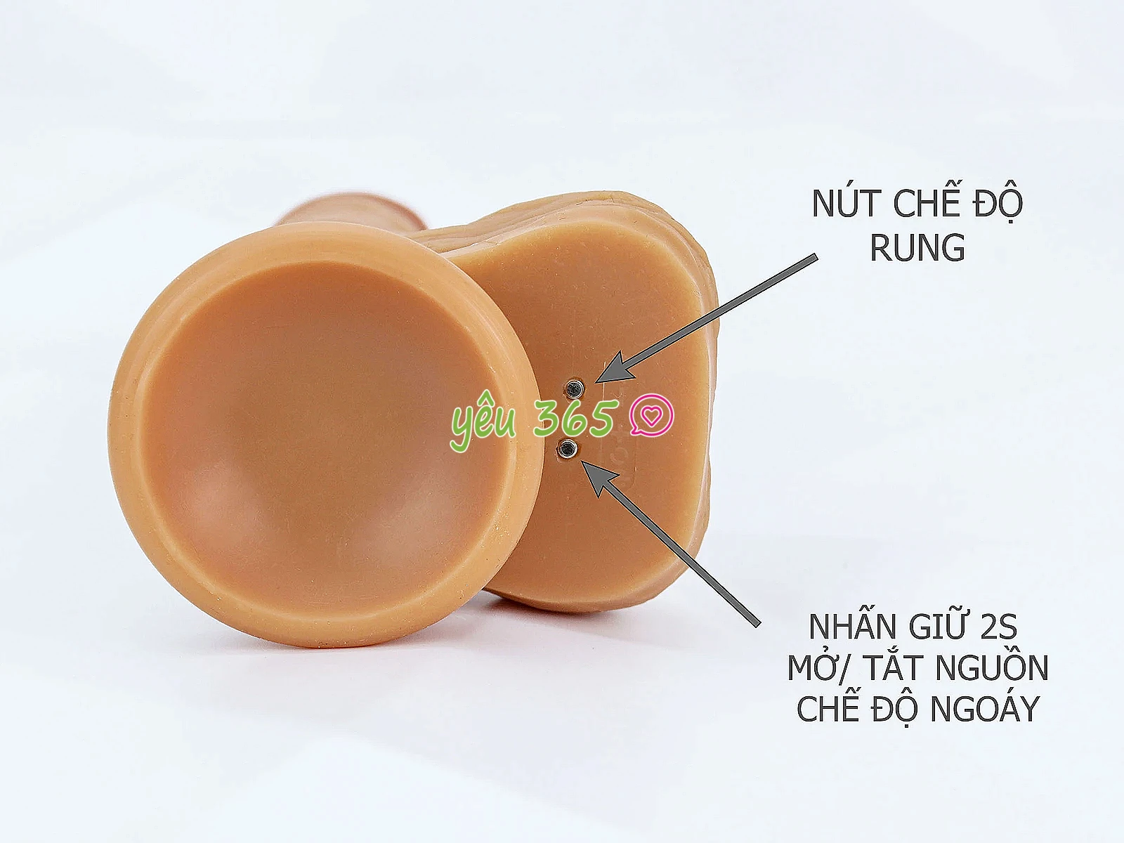 Dương vật giả có đế rung ngoáy ấm nóng pin sạc điều khiển không dây Yeain Devil
