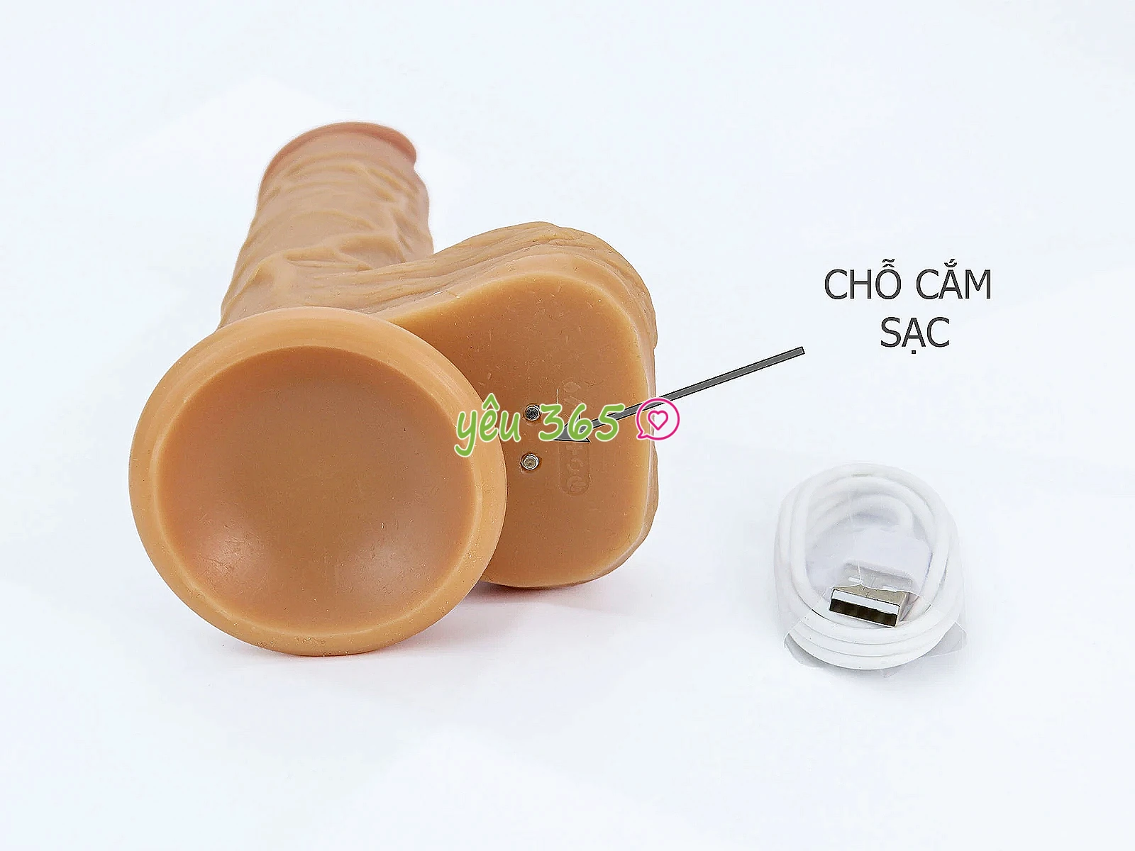 Dương vật giả có đế rung ngoáy ấm nóng pin sạc điều khiển không dây Yeain Devil