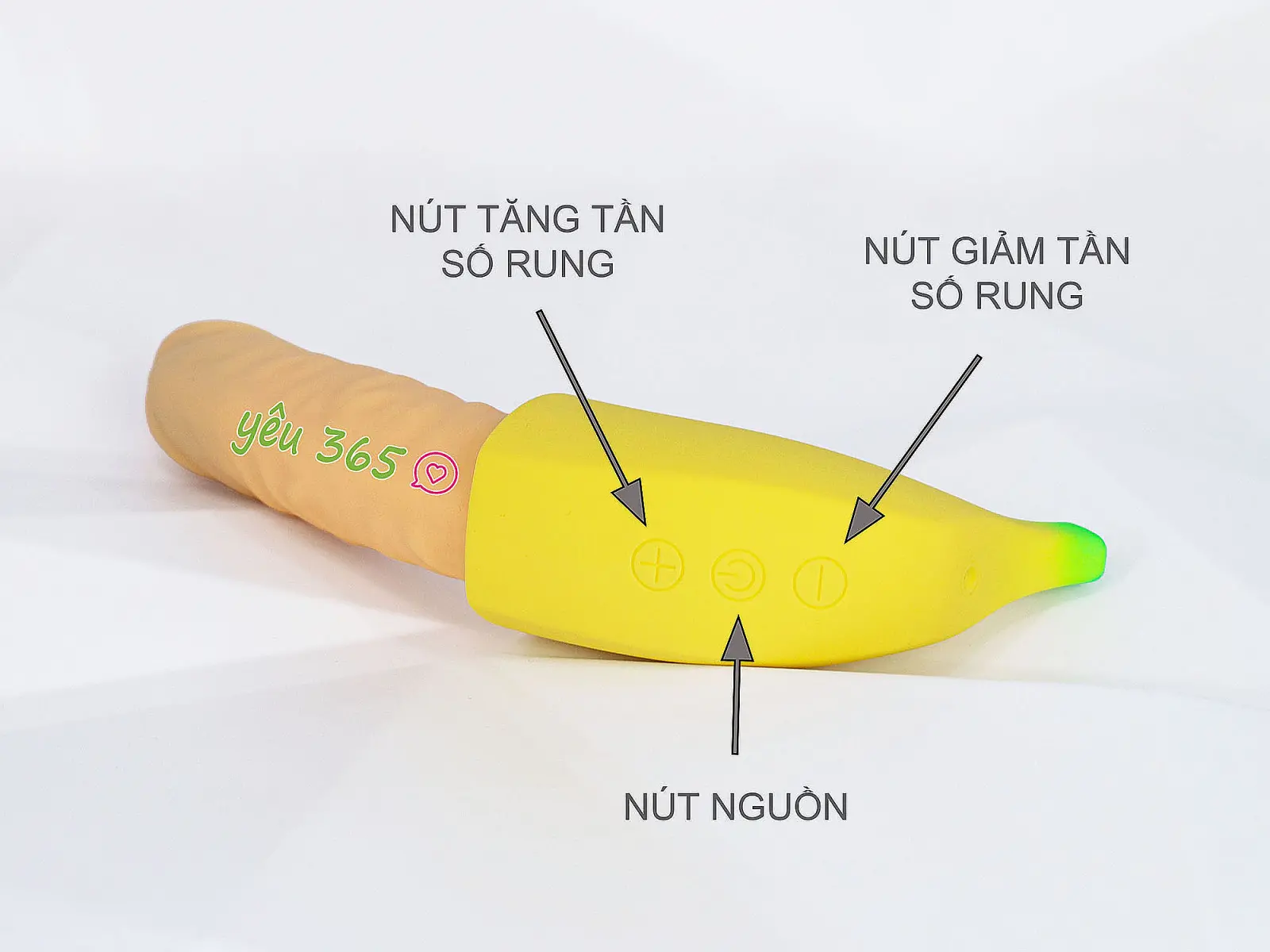 Dương vật giả ngụy trang chuối rung nhiều chế độ