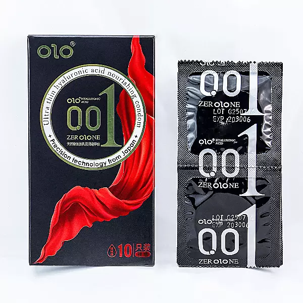 Bao cao su OLO Thin 001 Square Black hộp 10 bao