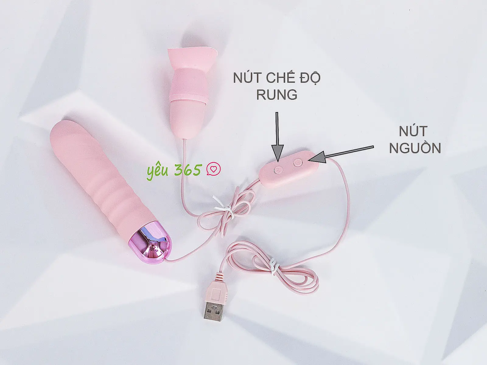 Trứng rung tình yêu 2 đầu kèm lưỡi liếm