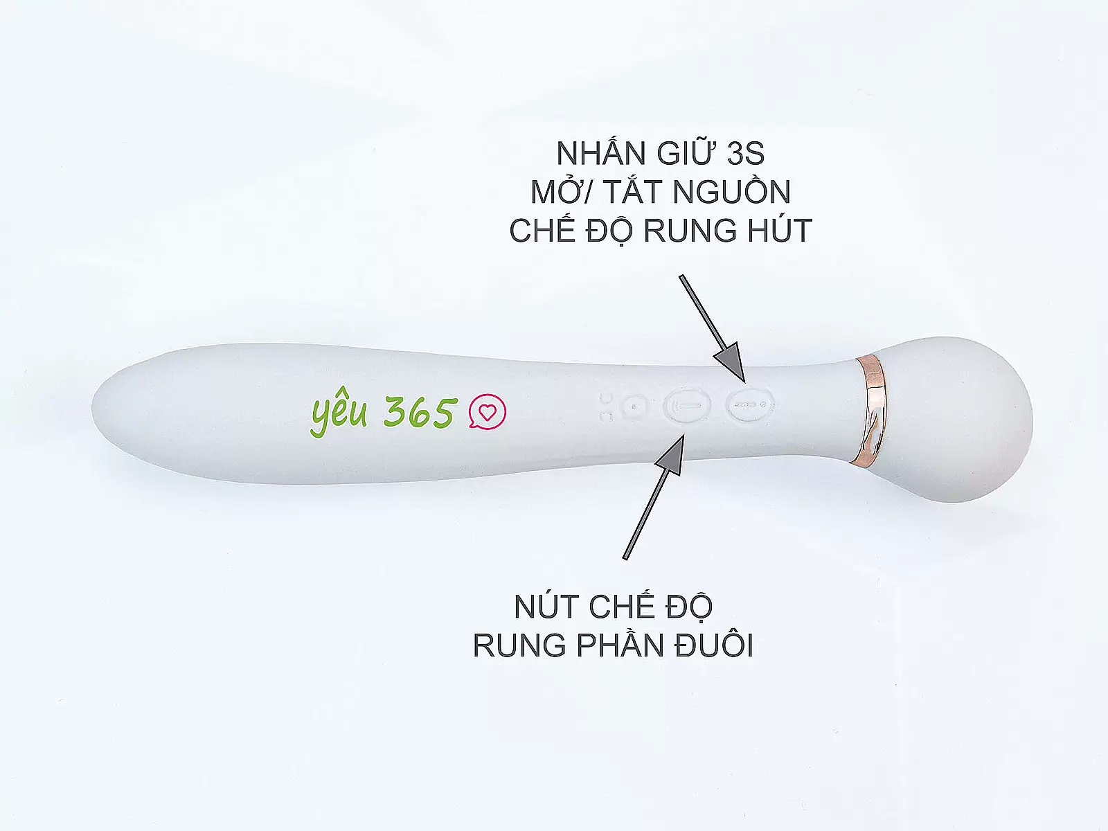 Máy massage 2 đầu rung hút Desirable Wand