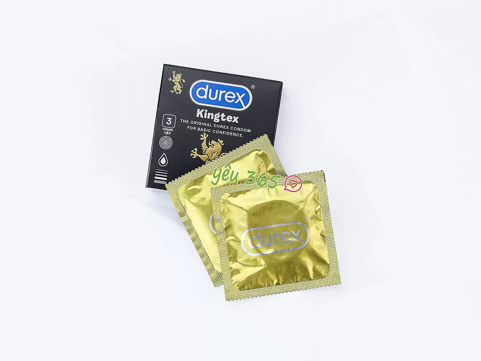 Bao cao su Durex Kingtex 3 bao giúp giảm ma sát và tăng độ mượt mà khi quan hệ