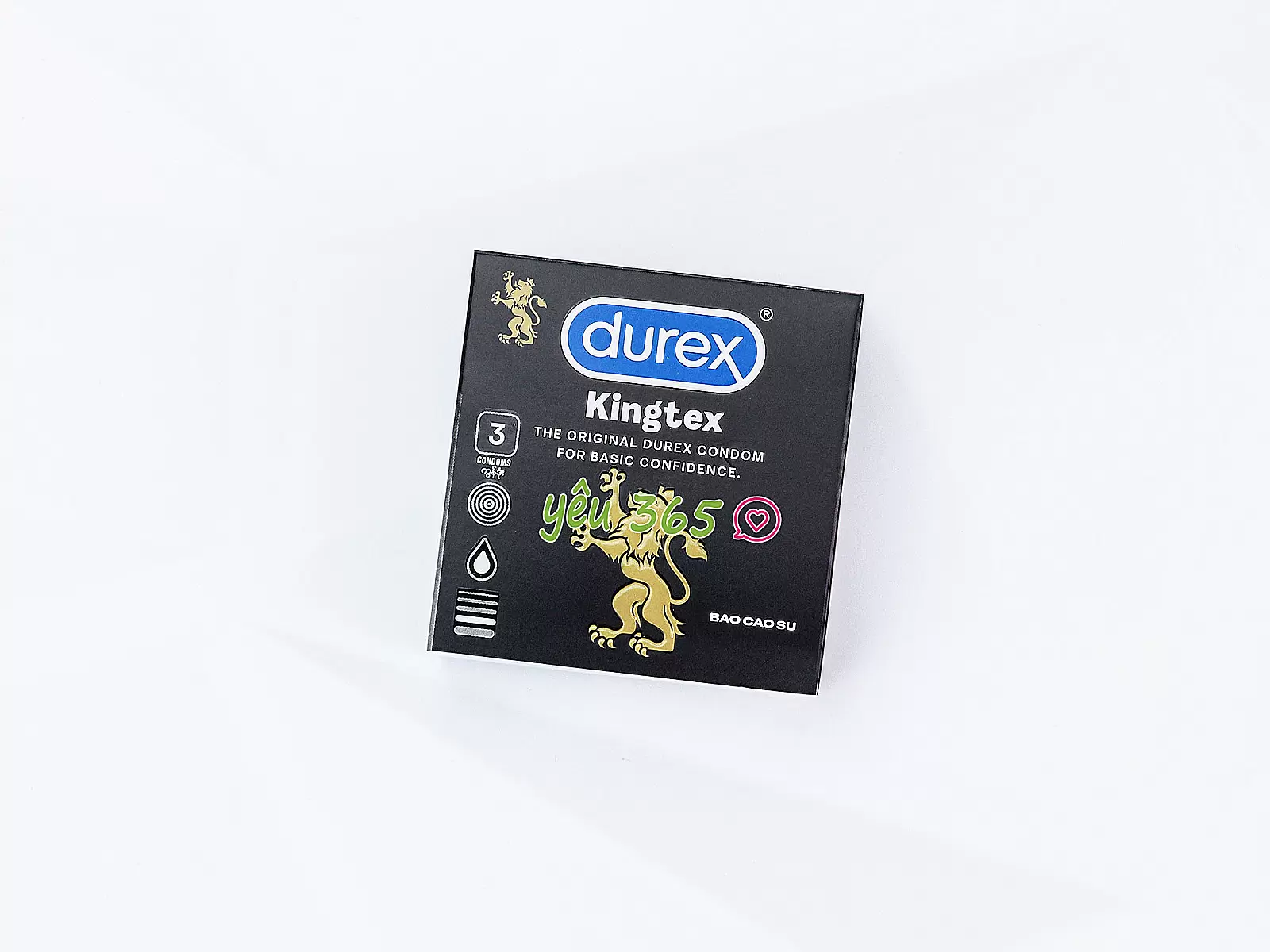 Bao cao su Durex Kingtex 3 bao giúp giảm ma sát và tăng độ mượt mà khi quan hệ