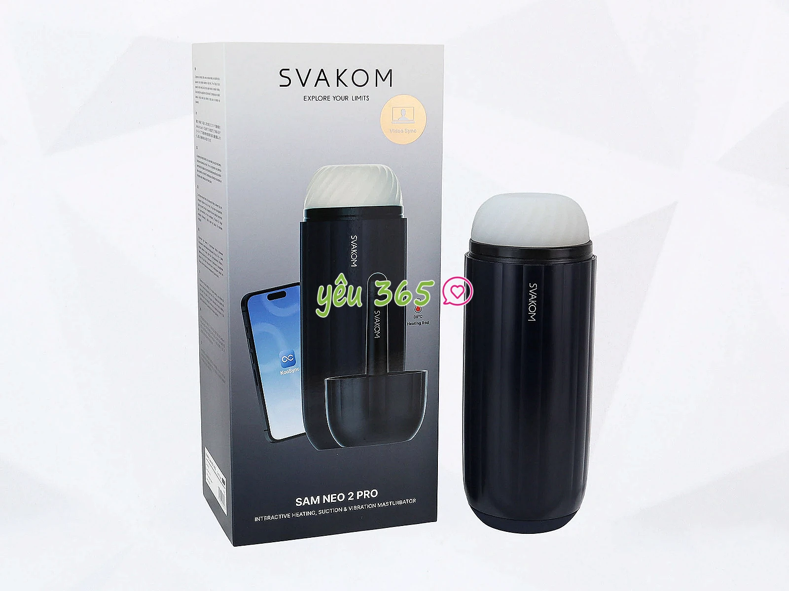 Máy thủ dâm âm đạo giả tự động Svakom Sam Neo 2 Pro phát nhiệt kết nối điều khiển toàn quốc