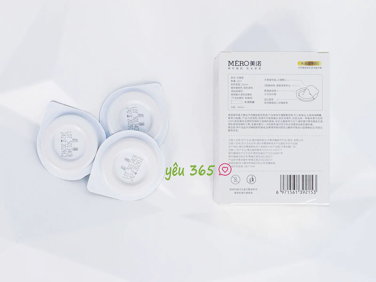 Bao cao su MERO 001 Hyaluronic Acid siêu mỏng, siêu mềm mại