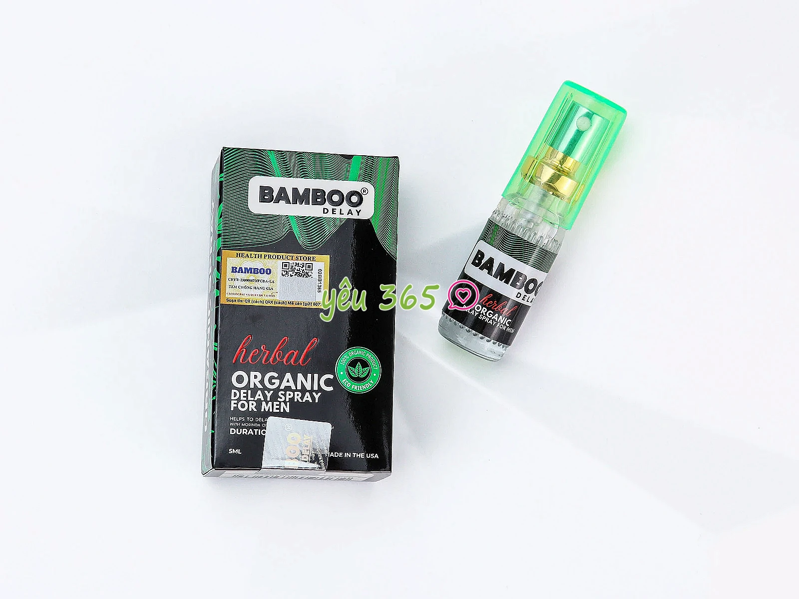 Chai xịt kéo dài thời gian Bamboo Herbal Organic Delay Spray For Men