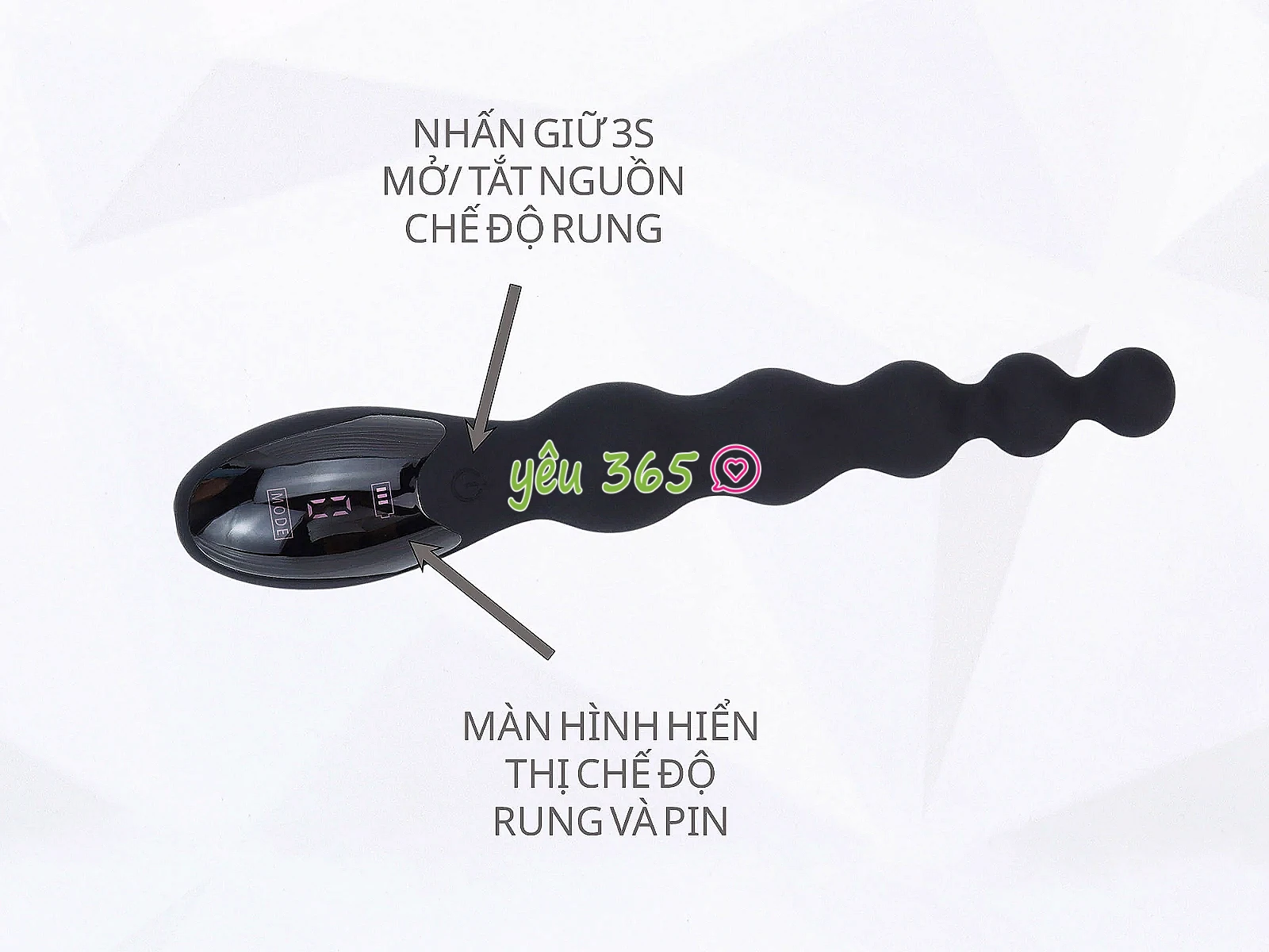 Máy massage kích hậu Loviss Aaron Beads Anal Plug rung kích thích cực đã