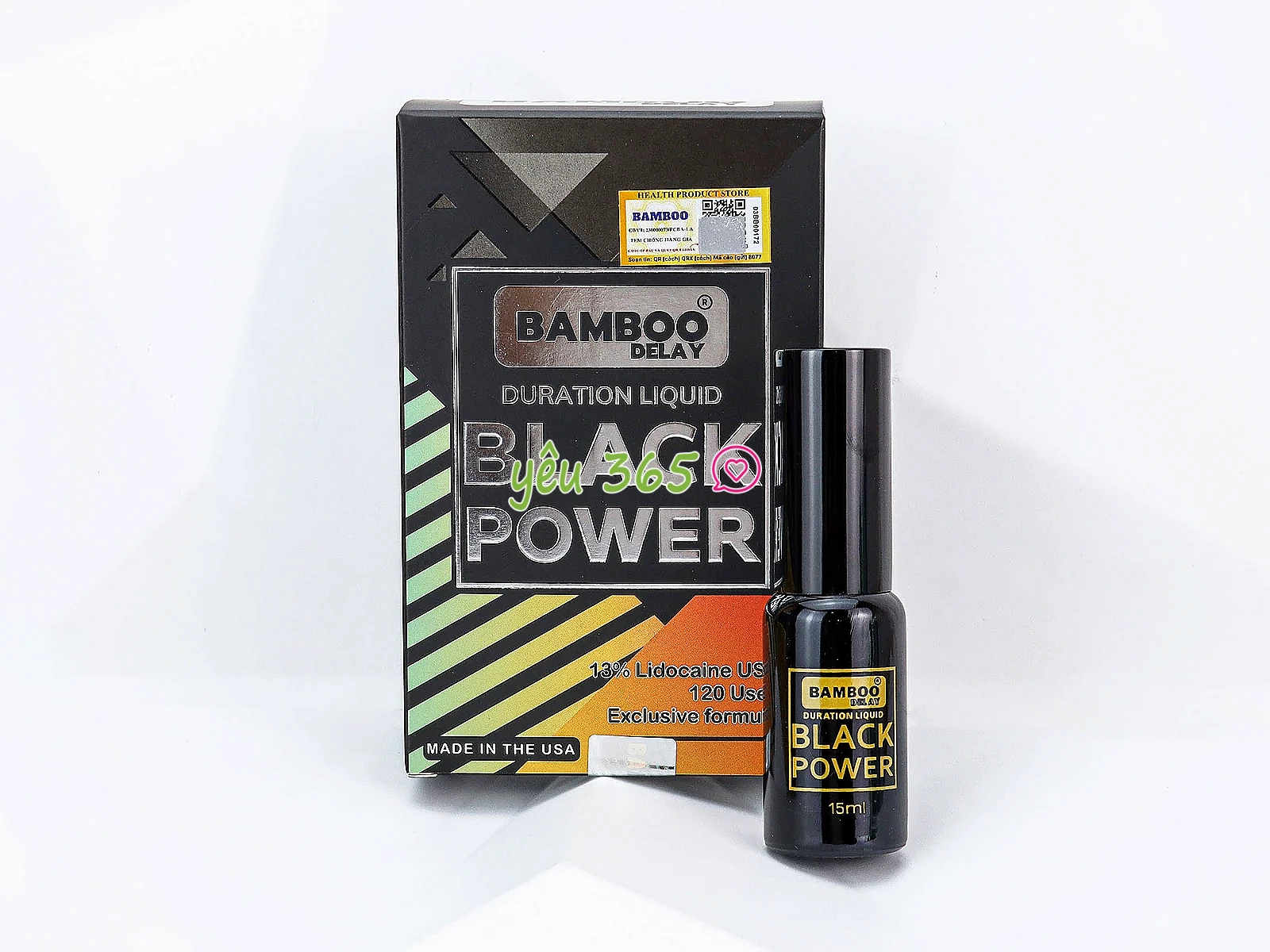 Chai xịt kéo dài khoái cảm cao cấp cho nam giới Bamboo Black Power Delay Spray