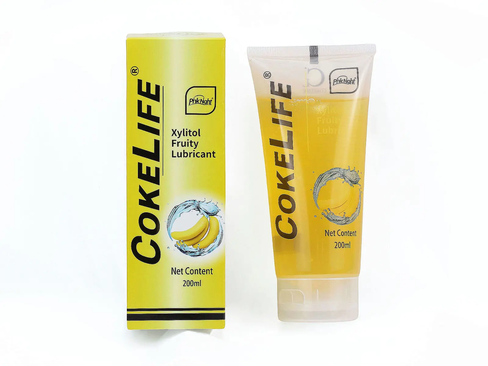 Gel b&ocirc;i trơn hương chuối COKELIFE Xylitol Fruity Lubricant 200ml