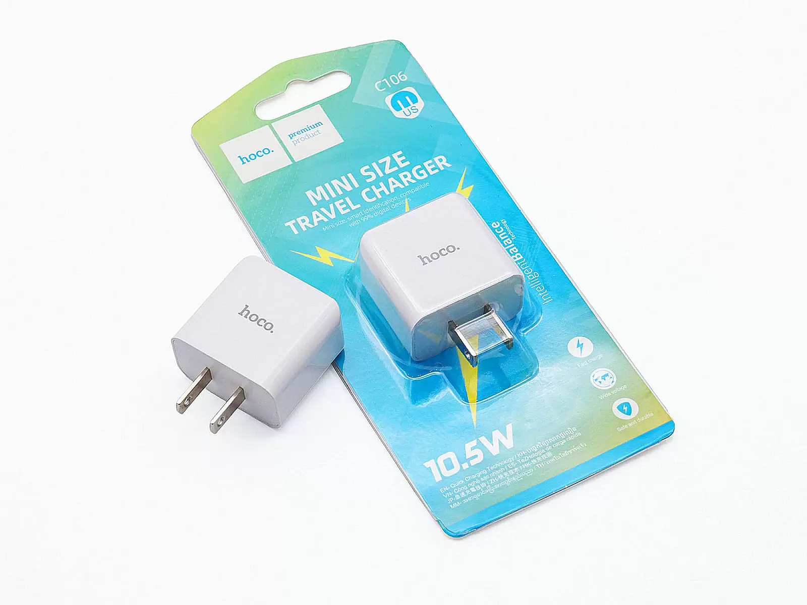 Củ sạc Hoco Mini Travel Charger 10.5W nhanh an toàn